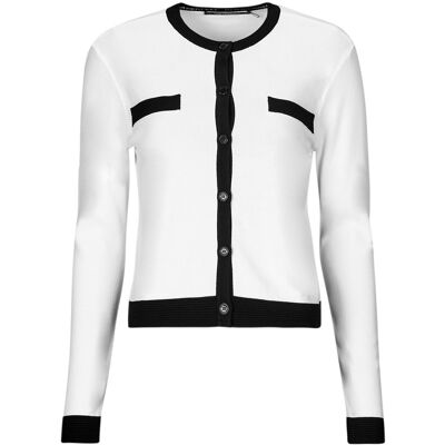 Μπουφάν / Ζακέτες Karl Lagerfeld CLASSIC LSLV CARDIGAN Άσπρο Small θηλυκός Μπουφάν / Ζακέτες Karl Lagerfeld CLASSIC LSLV CARDIGAN Άσπρο Small θηλυκός