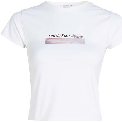 T-shirts & Polos Calvin Klein Jeans Diffused Box Fitted Άσπρο Small θηλυκός T-shirts & Polos Calvin Klein Jeans Diffused Box Fitted Άσπρο Small θηλυκός