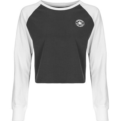 Μπλουζάκια με μακριά μανίκια Converse RAGLAN LONG-SLEEVE TOP Άσπρο Extra Small θηλυκός Μπλουζάκια με μακριά μανίκια Converse RAGLAN LONG-SLEEVE TOP Άσπρο Extra Small θηλυκός
