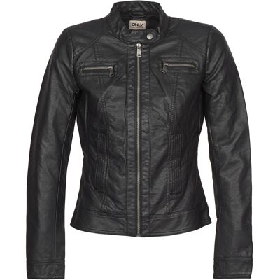 Δερμάτινο Μπουφάν Only BANDIT Black FR 38 θηλυκός Δερμάτινο Μπουφάν Only BANDIT Black FR 38 θηλυκός