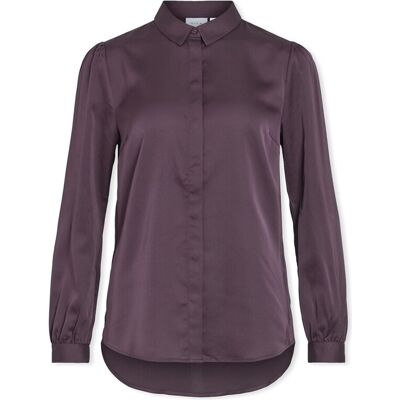 Μπλούζα Vila Noos Ellette Satin Shirt L/S - Perfect Plum Violet FR 40 Μπλούζα Vila Noos Ellette Satin Shirt L/S - Perfect Plum Violet FR 40