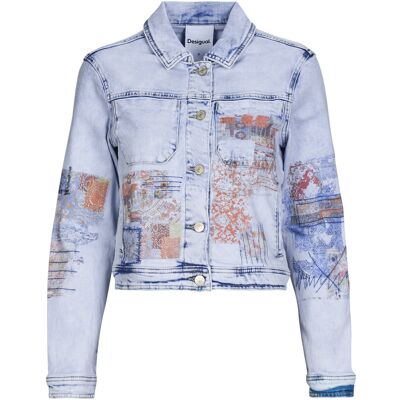 Τζιν Μπουφάν/Jacket Desigual LOS ANGELES Μπλέ Medium θηλυκός Τζιν Μπουφάν/Jacket Desigual LOS ANGELES Μπλέ Medium θηλυκός