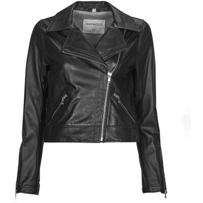 Δερμάτινο Μπουφάν Oakwood MAXINE Black Medium θηλυκός Δερμάτινο Μπουφάν Oakwood MAXINE Black Medium θηλυκός