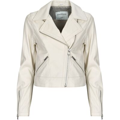 Δερμάτινο Μπουφάν Oakwood MAXINE Άσπρο Small θηλυκός Δερμάτινο Μπουφάν Oakwood MAXINE Άσπρο Small θηλυκός