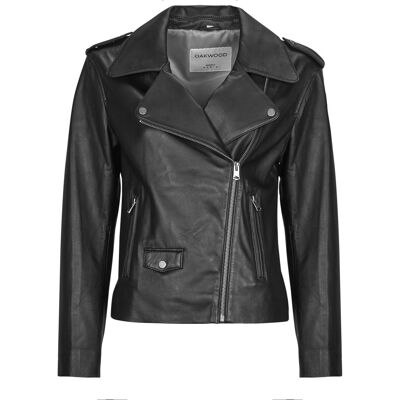 Δερμάτινο Μπουφάν Oakwood LOULA Black Medium θηλυκός Δερμάτινο Μπουφάν Oakwood LOULA Black Medium θηλυκός