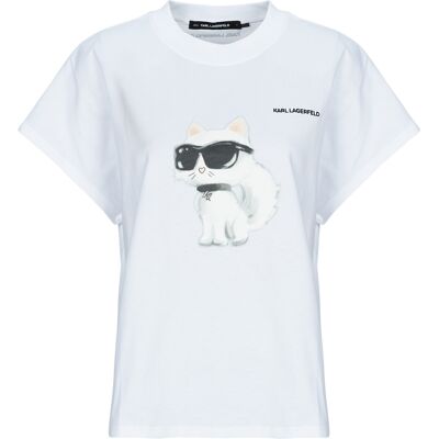 T-shirt με κοντά μανίκια Karl Lagerfeld IKON AQUARELLE C LOOSE T-SHIRT Άσπρο Extra Small θηλυκός T-shirt με κοντά μανίκια Karl Lagerfeld IKON AQUARELLE C LOOSE T-SHIRT Άσπρο Extra Small θηλυκός