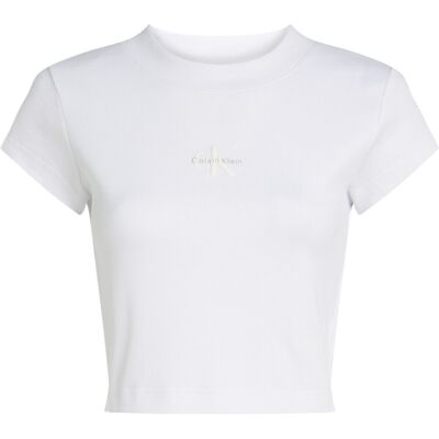 T-shirt με κοντά μανίκια Calvin Klein Jeans MONOGRAM BABY TEE LV047AB802 Άσπρο Large θηλυκός T-shirt με κοντά μανίκια Calvin Klein Jeans MONOGRAM BABY TEE LV047AB802 Άσπρο Large θηλυκός