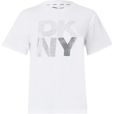 T-shirt με κοντά μανίκια Dkny DJ5T1433 WTL Άσπρο Small θηλυκός T-shirt με κοντά μανίκια Dkny DJ5T1433 WTL Άσπρο Small θηλυκός