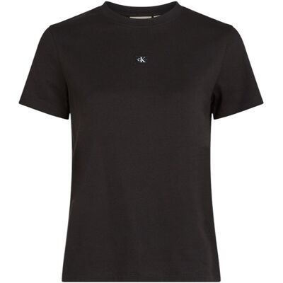 T-shirt με κοντά μανίκια Calvin Klein Jeans WOVEN LABEL REGULAR J20J225243 Black Extra Small θηλυκός T-shirt με κοντά μανίκια Calvin Klein Jeans WOVEN LABEL REGULAR J20J225243 Black Extra Small θηλυκός