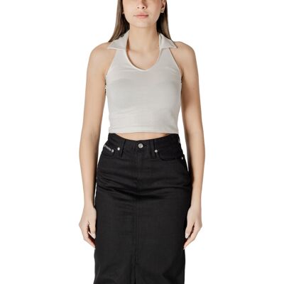 Μπλούζα Calvin Klein Jeans HALTERNECK POLO COLLAR TOP J20J225320 Beige Small Μπλούζα Calvin Klein Jeans HALTERNECK POLO COLLAR TOP J20J225320 Beige Small