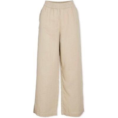 Παντελόνια Vila Lania Wide Trousers - Feather Grey Beige FR 38 θηλυκός Παντελόνια Vila Lania Wide Trousers - Feather Grey Beige FR 38 θηλυκός