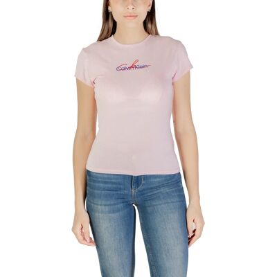 T-shirt με κοντά μανίκια Calvin Klein Jeans SS SCRIPT CK LV047B828G Ροζ Large θηλυκός T-shirt με κοντά μανίκια Calvin Klein Jeans SS SCRIPT CK LV047B828G Ροζ Large θηλυκός