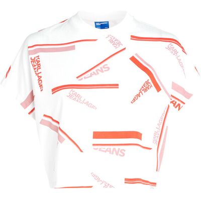T-shirt με κοντά μανίκια Karl Lagerfeld ALL OVER PRINT STRIPE BOXY FIT T-SHIRT WOMEN multicolour Medium θηλυκός T-shirt με κοντά μανίκια Karl Lagerfeld ALL OVER PRINT STRIPE BOXY FIT T-SHIRT WOMEN multicolour Medium θηλυκός