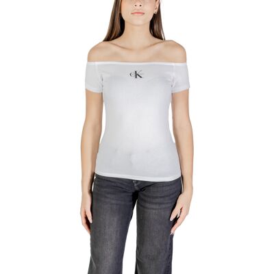 T-shirt με κοντά μανίκια Calvin Klein Jeans MONOGRAM OFF SHOULDE LV047C203G Άσπρο Large θηλυκός T-shirt με κοντά μανίκια Calvin Klein Jeans MONOGRAM OFF SHOULDE LV047C203G Άσπρο Large θηλυκός