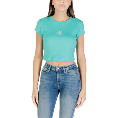 T-shirt με κοντά μανίκια Calvin Klein Jeans MONOGRAM BABY TEE LV047AB802 Green Small θηλυκός T-shirt με κοντά μανίκια Calvin Klein Jeans MONOGRAM BABY TEE LV047AB802 Green Small θηλυκός