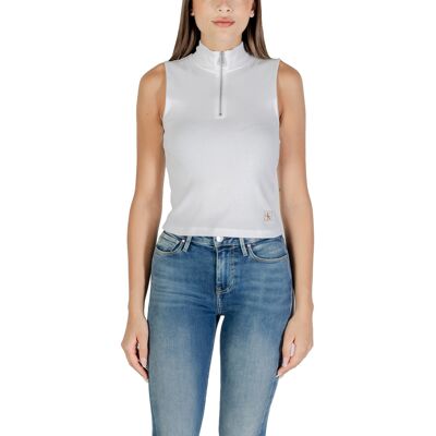 Μπλούζα Calvin Klein Jeans A- WOVEN LABEL SL QZ LV047C909G Άσπρο Small Μπλούζα Calvin Klein Jeans A- WOVEN LABEL SL QZ LV047C909G Άσπρο Small
