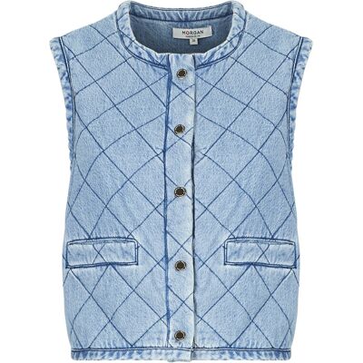 Τζιν Μπουφάν/Jacket Morgan VQUIL Μπλέ FR 42 θηλυκός Τζιν Μπουφάν/Jacket Morgan VQUIL Μπλέ FR 42 θηλυκός