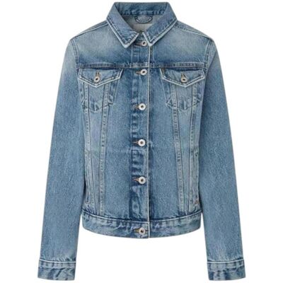 Τζιν Μπουφάν/Jacket Pepe jeans PL402430MS4 Μπλέ Extra Small θηλυκός Τζιν Μπουφάν/Jacket Pepe jeans PL402430MS4 Μπλέ Extra Small θηλυκός