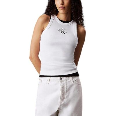 Αμάνικα/T-shirts χωρίς μανίκια Calvin Klein Jeans J20J225301YAA Άσπρο Extra Small θηλυκός Αμάνικα/T-shirts χωρίς μανίκια Calvin Klein Jeans J20J225301YAA Άσπρο Extra Small θηλυκός