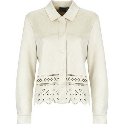 Μπουφάν Vero Moda VMJOSELINA SHORT JACKET Beige Small θηλυκός Μπουφάν Vero Moda VMJOSELINA SHORT JACKET Beige Small θηλυκός