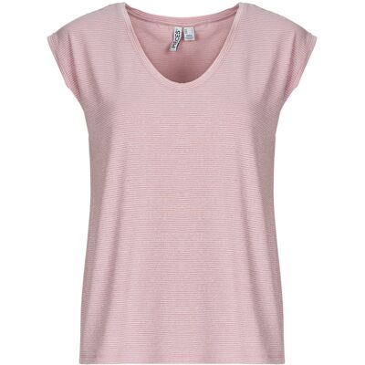 T-shirt με κοντά μανίκια Pieces PCBILLO TEE LUREX STRIPES Violet Extra Small θηλυκός T-shirt με κοντά μανίκια Pieces PCBILLO TEE LUREX STRIPES Violet Extra Small θηλυκός