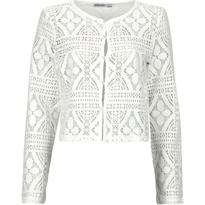 Μπουφάν / Ζακέτες Pieces PCBONNIE LS CARDIGAN Άσπρο Extra Large θηλυκός Μπουφάν / Ζακέτες Pieces PCBONNIE LS CARDIGAN Άσπρο Extra Large θηλυκός