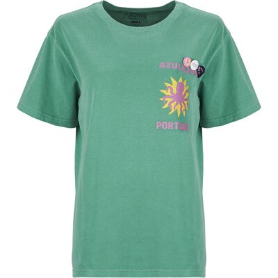 T-shirt με κοντά μανίκια Newtone AZUL TRUCKER Green T2 θηλυκός T-shirt με κοντά μανίκια Newtone AZUL TRUCKER Green T2 θηλυκός