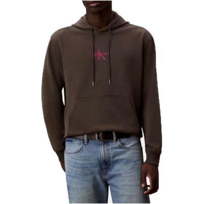 T-shirt με κουκούλα Calvin Klein Jeans Lv04rd243g 350tery Mcro Mnlgo Hodie Brown Small T-shirt με κουκούλα Calvin Klein Jeans Lv04rd243g 350tery Mcro Mnlgo Hodie Brown Small