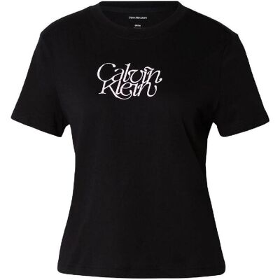 T-shirt με κοντά μανίκια Calvin Klein Jeans LV047D210G UB1 Black Extra Small θηλυκός T-shirt με κοντά μανίκια Calvin Klein Jeans LV047D210G UB1 Black Extra Small θηλυκός