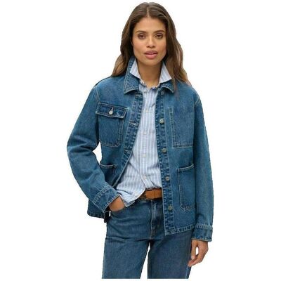 Τζιν Μπουφάν/Jacket Superdry Veste en jean Chore Denim Jacket Μπλέ Small θηλυκός Τζιν Μπουφάν/Jacket Superdry Veste en jean Chore Denim Jacket Μπλέ Small θηλυκός