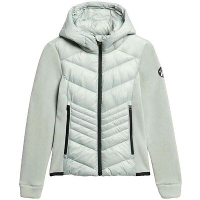 Μπουφάν Superdry Veste Storm Fleece hybride avec capuche Grey Small θηλυκός Μπουφάν Superdry Veste Storm Fleece hybride avec capuche Grey Small θηλυκός