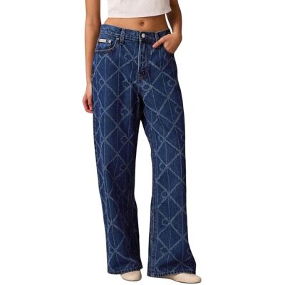 Boyfriend jeans Calvin Klein Jeans LOW RISE BAGGY CK AT LV047D709G Μπλέ IT 42 θηλυκός Boyfriend jeans Calvin Klein Jeans LOW RISE BAGGY CK AT LV047D709G Μπλέ IT 42 θηλυκός
