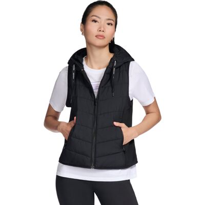 Χοντρό μπουφάν Skechers GO Shield Performance Elite Hooded Vest Black Large θηλυκός Χοντρό μπουφάν Skechers GO Shield Performance Elite Hooded Vest Black Large θηλυκός