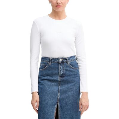 Μπλουζάκια με μακριά μανίκια Calvin Klein Jeans A- LS MONOGRAM BABY LV047A803G Άσπρο Extra Small θηλυκός Μπλουζάκια με μακριά μανίκια Calvin Klein Jeans A- LS MONOGRAM BABY LV047A803G Άσπρο Extra Small θηλυκός
