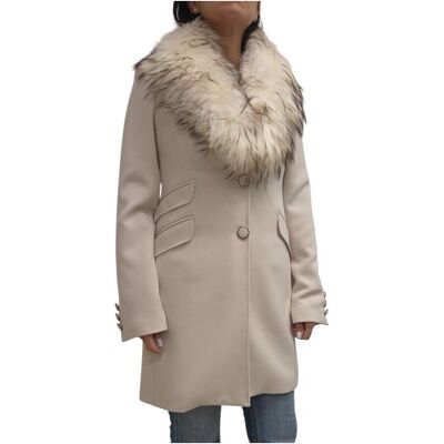 Παλτό Kocca JOLUKAFUR Beige Extra Small θηλυκός Παλτό Kocca JOLUKAFUR Beige Extra Small θηλυκός