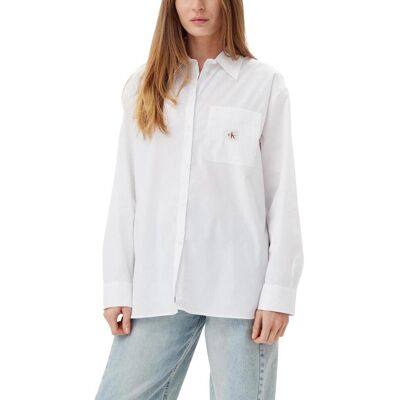 Πουκάμισα Calvin Klein Jeans POPLIN RELAXED SHIRT LV047C143G Άσπρο Small θηλυκός Πουκάμισα Calvin Klein Jeans POPLIN RELAXED SHIRT LV047C143G Άσπρο Small θηλυκός