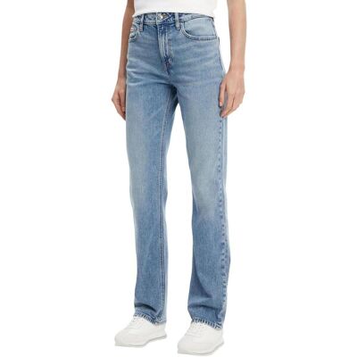 Tζιν σε ίσια γραμή Calvin Klein Jeans HIGH RISE STRAIGHT N LV047B914G Μπλέ IT 40 θηλυκός Tζιν σε ίσια γραμή Calvin Klein Jeans HIGH RISE STRAIGHT N LV047B914G Μπλέ IT 40 θηλυκός