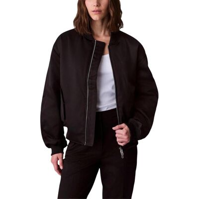 Μπουφάν Calvin Klein Jeans SATIN BOMBER LV044C530G Black Extra Small θηλυκός Μπουφάν Calvin Klein Jeans SATIN BOMBER LV044C530G Black Extra Small θηλυκός