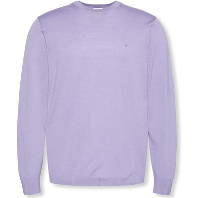 Αθλητικό T-shirt Calvin Klein Jeans Ls 100X100 Merino Crew Violet Medium Αθλητικό T-shirt Calvin Klein Jeans Ls 100X100 Merino Crew Violet Medium
