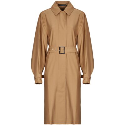 Καπαρτίνες Karl Lagerfeld PLEATED TRENCH COAT Beige FR 36 θηλυκός Καπαρτίνες Karl Lagerfeld PLEATED TRENCH COAT Beige FR 36 θηλυκός