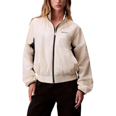 Μπουφάν Calvin Klein Jeans RETRO TRACK JACKET LV047C506G Άσπρο Extra Small θηλυκός Μπουφάν Calvin Klein Jeans RETRO TRACK JACKET LV047C506G Άσπρο Extra Small θηλυκός