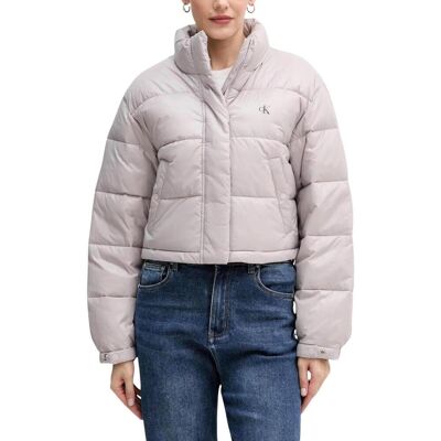 Χοντρό μπουφάν Calvin Klein Jeans SHINE CROP PUFFER JA LV047D504G Medium θηλυκός Χοντρό μπουφάν Calvin Klein Jeans SHINE CROP PUFFER JA LV047D504G Medium θηλυκός