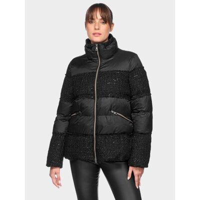 Χοντρό μπουφάν Geox W Manilva Black FR 44 θηλυκός Χοντρό μπουφάν Geox W Manilva Black FR 44 θηλυκός