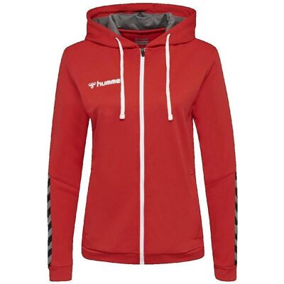 Ζακέτα hummel Veste de survêtement HMLAUTHENTIC POLY ZIP HOODIE WOMAN Red Small θηλυκός Ζακέτα hummel Veste de survêtement HMLAUTHENTIC POLY ZIP HOODIE WOMAN Red Small θηλυκός