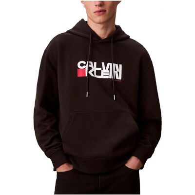 T-shirt με κουκούλα Calvin Klein Jeans Ls Eu 350terry Ck Redbox Black Large T-shirt με κουκούλα Calvin Klein Jeans Ls Eu 350terry Ck Redbox Black Large