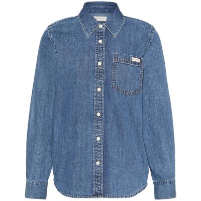 Πουκάμισα Calvin Klein Jeans Ls Classic Denim Shi Μπλέ Small θηλυκός Πουκάμισα Calvin Klein Jeans Ls Classic Denim Shi Μπλέ Small θηλυκός