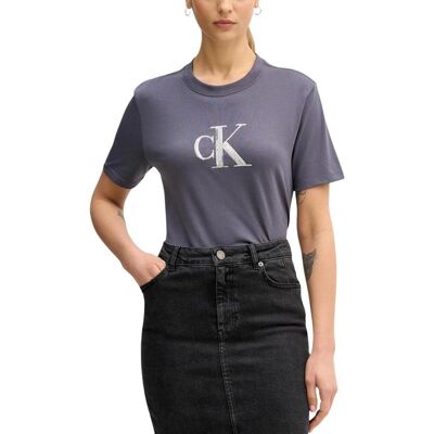 T-shirt με κοντά μανίκια Calvin Klein Jeans LV044E215G Grey Extra Small θηλυκός T-shirt με κοντά μανίκια Calvin Klein Jeans LV044E215G Grey Extra Small θηλυκός