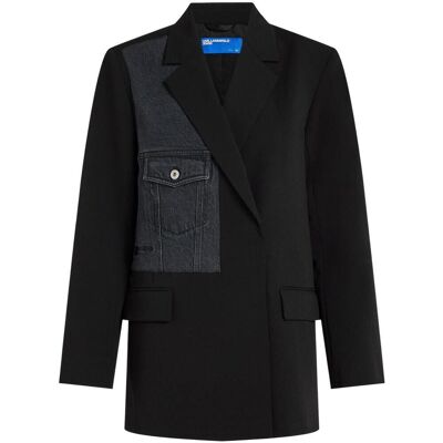 Σακάκι/Blazers Karl Lagerfeld KLJ Mixed Denim Blazer B1W14026 Black Extra Small θηλυκός Σακάκι/Blazers Karl Lagerfeld KLJ Mixed Denim Blazer B1W14026 Black Extra Small θηλυκός