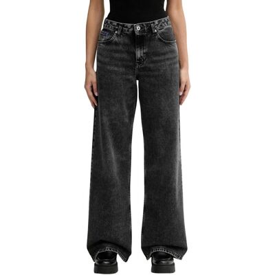 Παντελόνι Καμπάνα Karl Lagerfeld KLJ Mr Relaxed Denim B1W10060 Black IT 44 θηλυκός Παντελόνι Καμπάνα Karl Lagerfeld KLJ Mr Relaxed Denim B1W10060 Black IT 44 θηλυκός