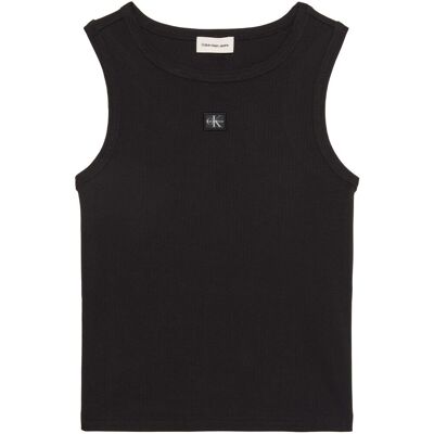 Αμάνικα/T-shirts χωρίς μανίκια Calvin Klein Jeans Woven Label 2X2 Baby Black Extra Large θηλυκός Αμάνικα/T-shirts χωρίς μανίκια Calvin Klein Jeans Woven Label 2X2 Baby Black Extra Large θηλυκός
